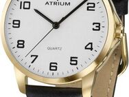 Atrium Quarzuhr A36-20, Armbanduhr, Herrenuhr, Damenuhr, Lederarmband, retro