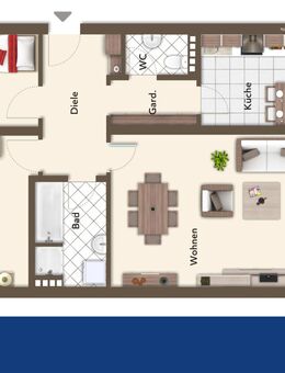 Gut geschnittene 3-Zimmer-Eigentumswohnung mit Balkon und Tiefgarage in Best-Lage von Deggendorf - Deggendorf