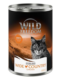 Wild Freedom Adult Sterilised 12 x 400 g - getreidefreie Rezeptur - Wide Country Sterilised - Huhn pur