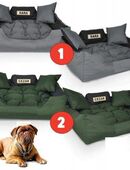 Handmade Hundebett Hundekissen Tierbett Katzenbett Hundekorb Schlafplatz Farbwahl alle Größen mit Namensschild Set34251 in 42105