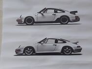 PORSCHE 911 Poster Druck auf Leinwand Stoff 30x40cm ungebraucht - Zwickau