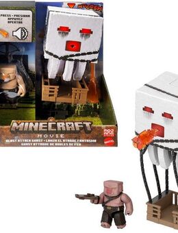 Mattel® Actionfigur Minecraft Ghast mit Feuerattacke, (Set), mit Lichteffekten, Geräusche und mehr
