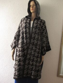 NEU * Hahnentritt * Glenchek * Karo * Kapuzen * Hoodie * Strick * Poncho * Cape * Jacke * Strickjacke * Cardigan "ZARA KNIT" Gr. 36- 44/ S- L * dunkel- hell- grau * - Riedlingen