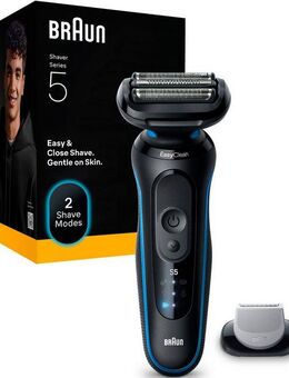 Braun Elektrorasierer Series 5 52-B1600s, Aufsätze: 1, 100% wasserdicht, Körperpflege-Aufsatz, Bis zu 50 Min, Made in Germany