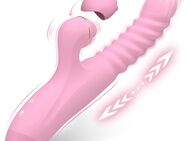 fen Vibration für Frauen G-punkt und Klitoris - 3 in 1 Silikon Dildo Vibrator mit Stoßfunktion Saugen Heizung für Sie 7 Vibrationsmodi Realistischer Sex Spielzeug, Leise Stark Stoss Stimulator - Göttingen