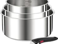 Tefal Topf-Set L898S4 Ingenio Preference, Topfset Induktion, stapelbar, platzsparend, Edelstahl (Set, 4-tlg., je 1 Stielkasserolle Ø 16/18/20 cm, 1 abnehmbarer Griff), hochwertiger Edelstahl, für alle Herdarten geeignet
