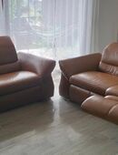 Couchgarnitur - zweiteilig - Echtleder in 76297
