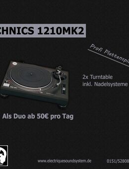 [VERMIETUNG] Plattenspieler Set Turntabel 2x Technics 1210er MK2 /MK5 - Magdeburg