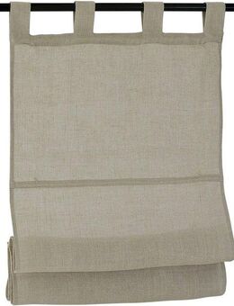 Kutti Raffrollo Metis Leinen, mit Schlaufen, freihängend, einfarbig, blickdicht, Schlaufenrollo, 100% reines Leinen