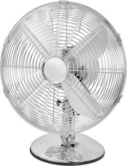 KLARBACH Tischventilator VT 36001 ch, Ø 25 cm, Vollmetall, 30 Watt Leistung, einstellbarer Winkel