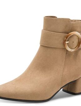 MARCO TOZZI Stiefelette, Blockabsatz, Abendschuh, Festtagsschuh mit Zierschnalle