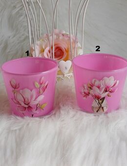 Glas Windlicht Rosa Magnolien vers. Motive vorhanden - Rheinbach