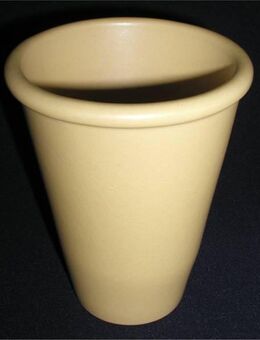 Gelbe Vase / Gefäss / Krug aus Keramik Höhe 14 cm Durchmesser Öffnung 10 cm - Hamburg Wandsbek