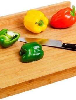 Zeller Present Tranchierbrett Bamboo, Bambus, (1-St), Länge: ca. 58 cm, Breite: ca. 38 cm