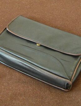 Vintage Leder Collegemappe *WIE NEU* Kanten in elegantem dunkel-braunem Leder eingefasst Original „FREYGANG“ mit Logo-Prägung * Sehr Gepflegt* Retro Konferenzmappe Dokumentenmappe TOP ECHT-LEDER !! - Bad Oeynhausen