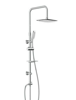 welltime Brausegarnitur FABIA, Höhe 120 cm, 1 Strahlart(en), Packung, hochwertiges Überkopfbrause-Set