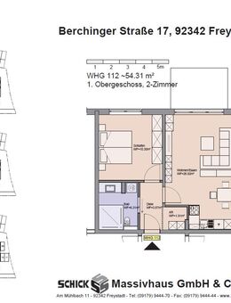 Helle, ruhige 2-Zimmer Wohnung - Freystadt
