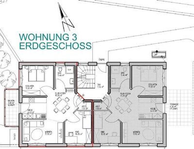 Energieeffiziente 3-Zimmer-Erdgeschosswohnung mit Balkon