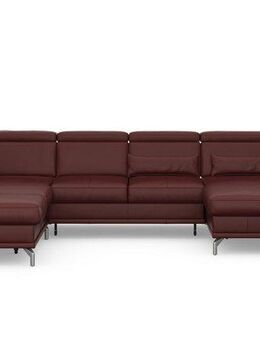 sit&more Wohnlandschaft Cabrio U-Form, mit Sitztiefenverstellung, Arm- und Kopfteilverstellung, 3 Nierenkissen, Federkern, optional Bettfunktion und Stauraum