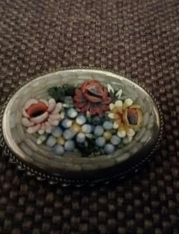 Millefiori Glas Mosaik Brosche - Essen