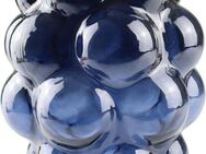 AM Design Dekovase Vase aus blauem Glas, mit verspieltem Punktedesign