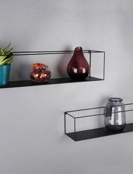 MIRRORS AND MORE Ablageregal Tinka, 2-tlg., Mit Metallstreben, Wandmontage