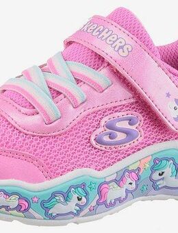 Skechers PLAY SCENE-FUN SQUAD Lauflernschuh, Sneaker mit bunten Motiven verziert, Größenschablone zum Download