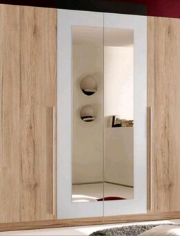 Schlafzimmerschrank Drehtüren weiß/Eiche Sonoma inkl. Lieferung - Ertingen