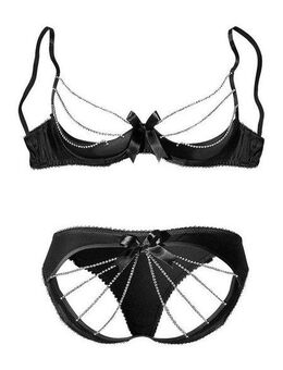 petite fleur gold Slip-Ouvert mit Strassketten am Po