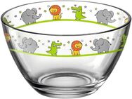 LEONARDO Kinderschale BAMBINI, Glas, (Set, 6-tlg), Löwe/Elefant/Krokodil, Ø 12 cm