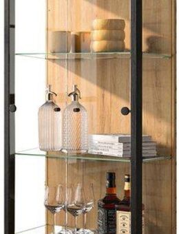 fif möbel Vitrine OPTIMA Standvitrine, Vitrinenschrank, Glasvitrine, Sammlervitrine, LED
