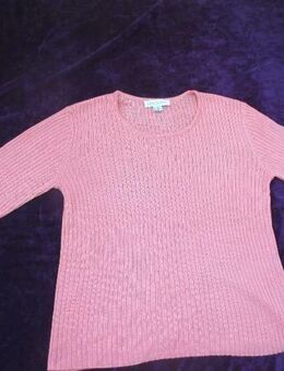 NEU * Edel * klassisch * Dreiviertel Arm * Ripp * Feinstrick * Pullover "Gabriele Schacure" Gr. 44- 46/ L * lachs * hummer * Pastell * - Riedlingen Zentrum