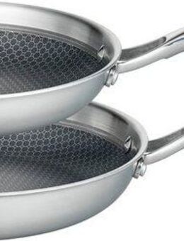 Hanseatic Pfannen-Set hanseatic, Edelstahl (Set, 2-tlg., 1x Pfanne Ø 24 cm - 1,6 l, 1x Pfanne Ø 28 cm - 2,4 l), Dreischicht-Material, Edelstahl-Wabenstruktur, Induktion