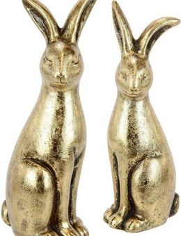 I.GE.A. Osterhase Hasen Paar, Ostern (Set, 2 St), Dekofigur, Osterdeko, Osterfigur