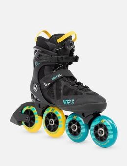 K2 VO2 S 100 X Boa Hi Lo 44 Unisex Inline Skates schwarz blau gelb 100/90mm ILQ9 - Essen