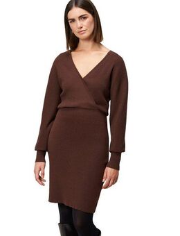 Zero Strickkleid Damen Strickkleid mit Wickeloptik Wickeldesign