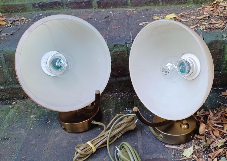 2 Alte Wandlampen von Steinhouwer mit Dimmer - Rastede