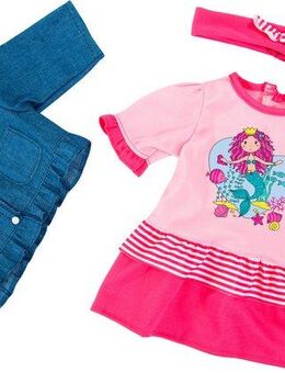 Bayer Puppenkleidung Kleid/Jacke pink 38 cm (Set, 3-tlg)