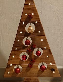 Fensterdeko Weihnachtsbaum aus Holz mit LED - Geilenkirchen