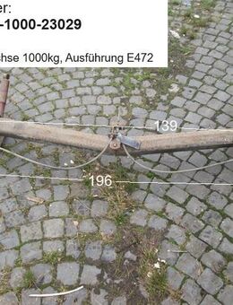 Alko Delta Wohnwagenachse Delta-SI-N10, A E472, 1000kg (zB Dethleffs Nomad RN3 BJ83) gebraucht, ca 196cm (rotes Schild) - Schotten Zentrum