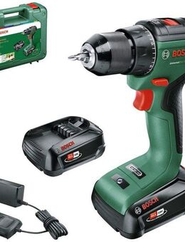 Bosch Home & Garden Akku-Bohrschrauber UniversalDrill 18V-60, Inkl. Koffer, mit 2 Akkus 18V/2Ah und Ladegerät