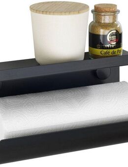 WENKO Küchenrollenhalter Modell Jet, Wandrollenhalter aus pulverbeschichtetem Metall, Industrial Design