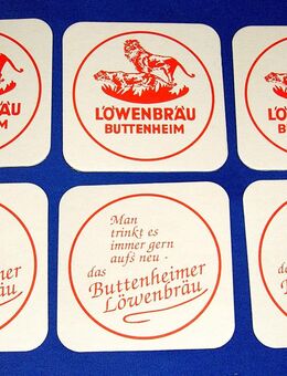 6 Sück - Bierdeckel Bierfilze Buttenheimer Löwenbräu - NEU - Bamberg