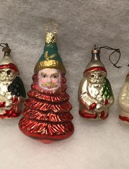 Alter Christbaumschmuck 5 Weihnachtsmänner Baumschmuck Weihnachtsschmuck - Meerbusch