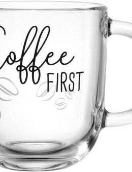 LEONARDO Tasse Becher "Coffee FIRST", 4er-Set, UFFICIO, Glas, spülmaschinengeeignet