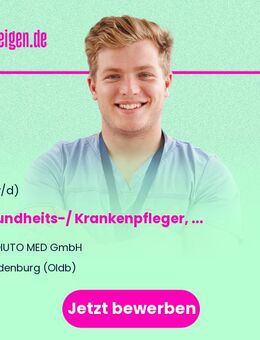 Gesundheits-/ Krankenpfleger, Altenpfleger (m/w/d) im Außendienst Patientenversorgung in der Region Bremen / Oldenburg - Oldenburg