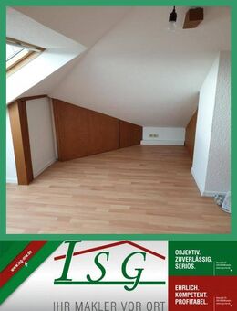 Sanierte 1-Raum Wohnung im DG - inkl. Einbauküche - IM GRÜNEN! - Altmittweida