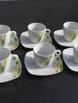 van Well Wellco Calla 6 Espressotassen/Mokkatassen Porzellan zus. 7,- - Flensburg