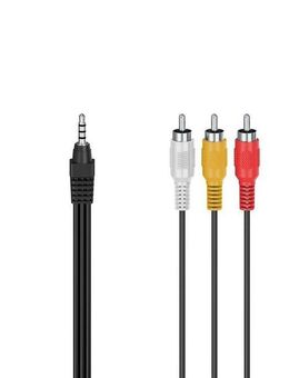 Hama Audio-/Videokabel, 3,5 mm Klinken Stecker, 3 Cinch-Stecker, 1,5 m Audio- & Video-Kabel, 3,5-mm-Klinke
