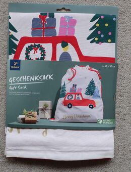 Tchibo Geschenksack Merry Christmas Bio-Baumwolle 67 cm X 50 cm - Niddatal